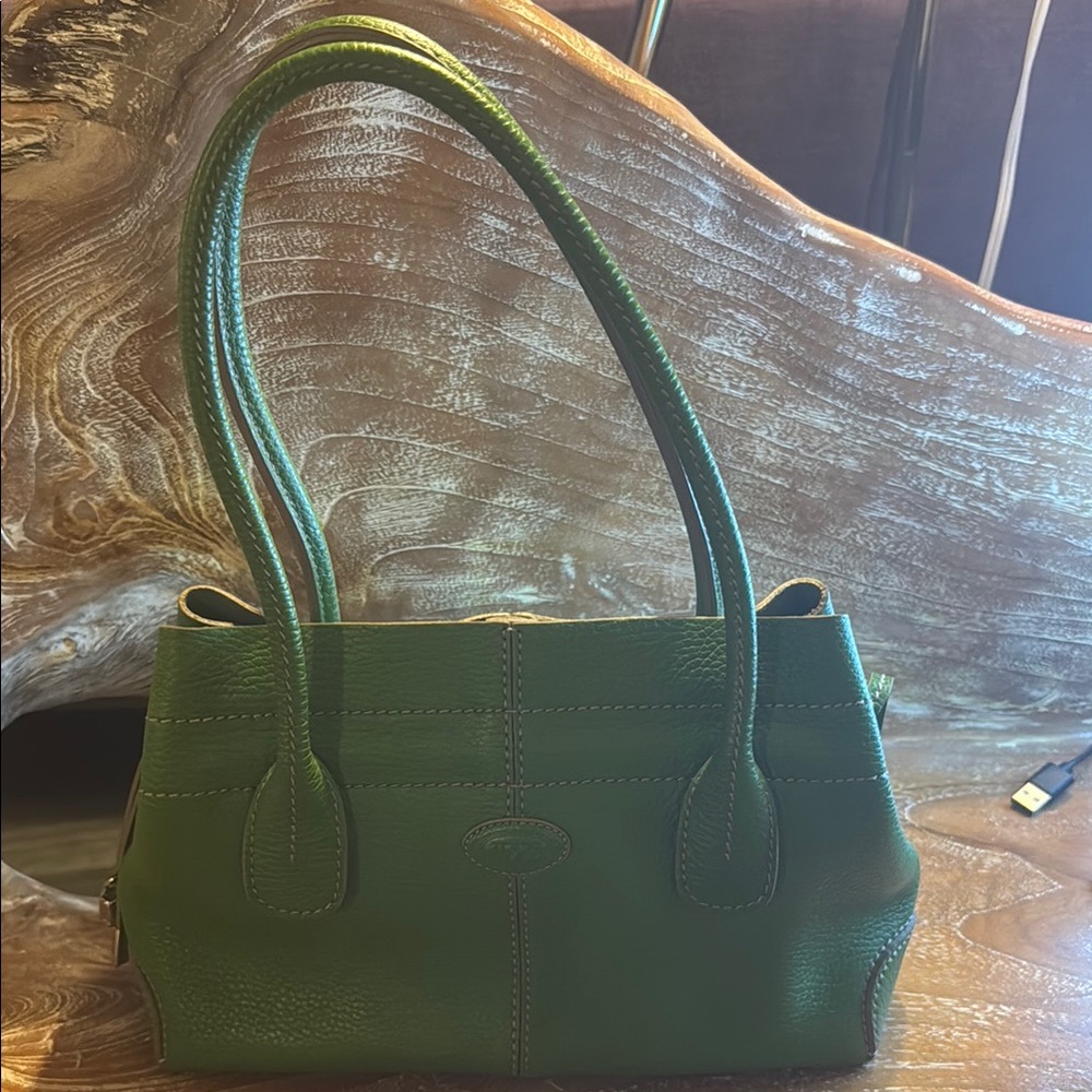 Authentic Tod’s Green Leather Handbag